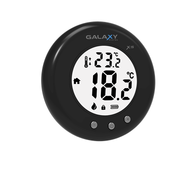Galaxy X15 Kablosuz Dijital Oda Termostatı - Siyah-x15s